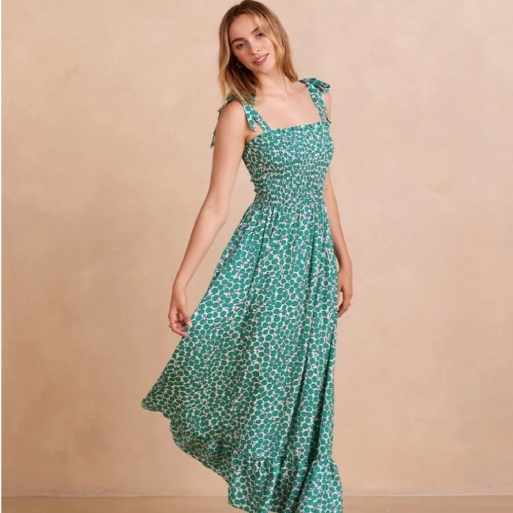 Summersalt Silky Luxe Smocked Maxi Dress in XL